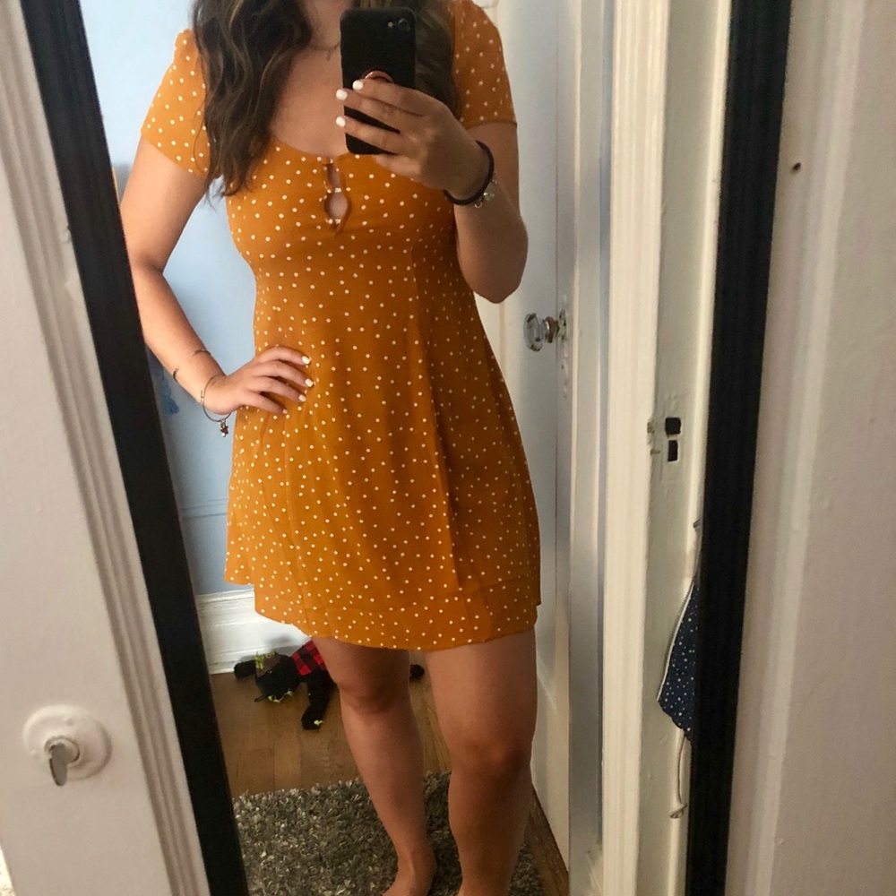 💥Orange Polka Dot Dress